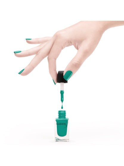 Premium Nail Lacquer, Sheva - 179, Deep Turquoise Creme Nail Polish