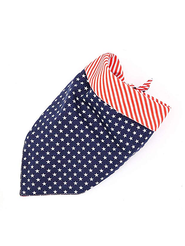 Patriotic Reversible Bandana for Large and Small Dogs