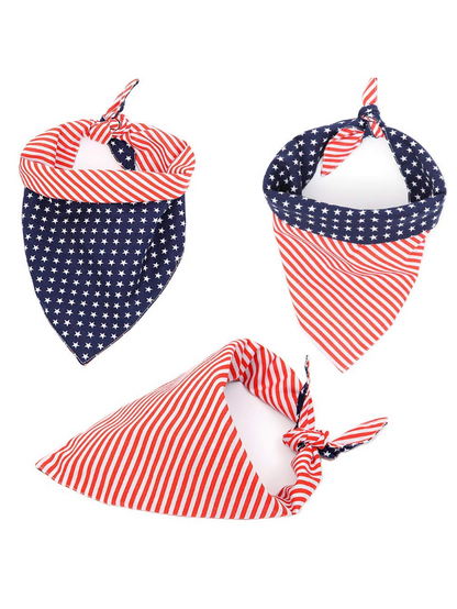 Patriotic Reversible Bandana for Large and Small Dogs