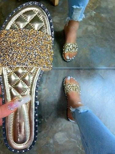 Bling Bling Flats Summer Slippers