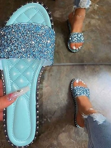 Bling Bling Flats Summer Slippers