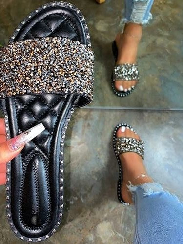 Bling Bling Flats Summer Slippers