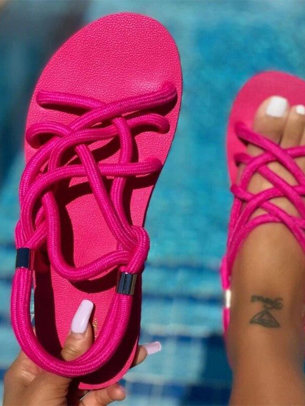 Pink Rope Sandals