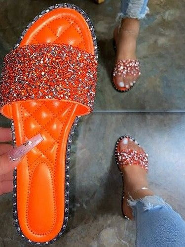 Bling Bling Flats Summer Slippers