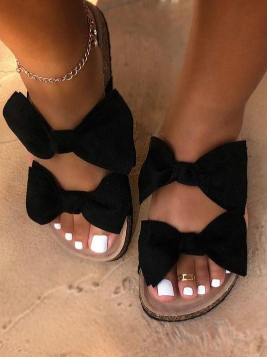 2 Straps Comfy Bow Slides