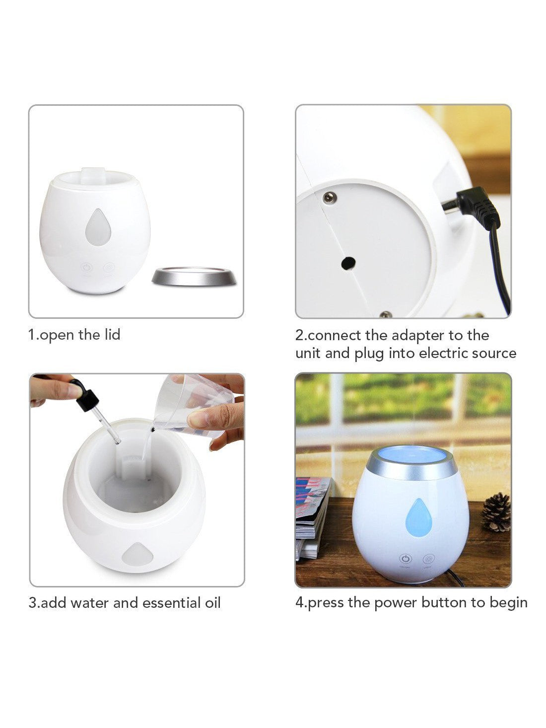 7 LED Color Ultrasonic Aroma Diffuser