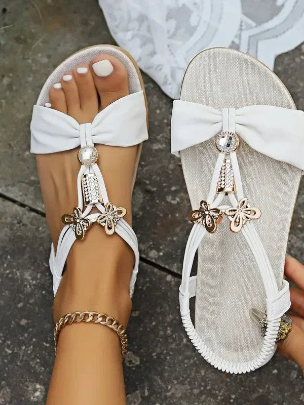 Rhinestone Metal Fashion Sandals