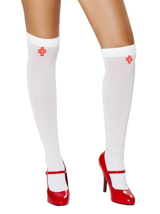 Cross-Embellished Nurse Stockings Costume