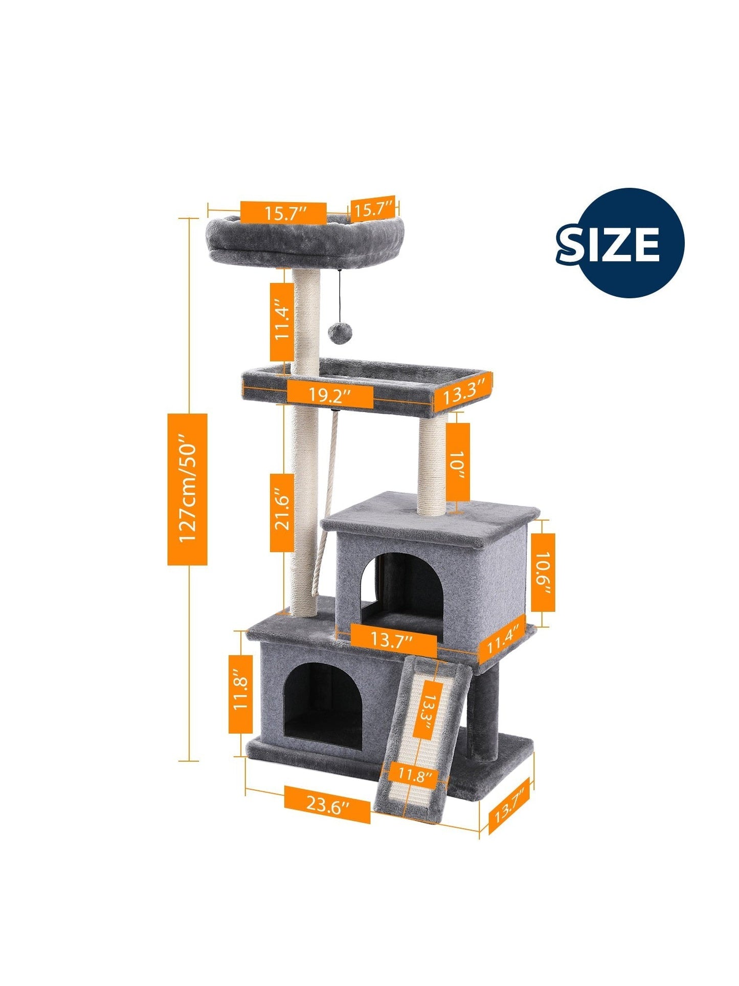 Cat Tree Entertainment Tower with Stairs