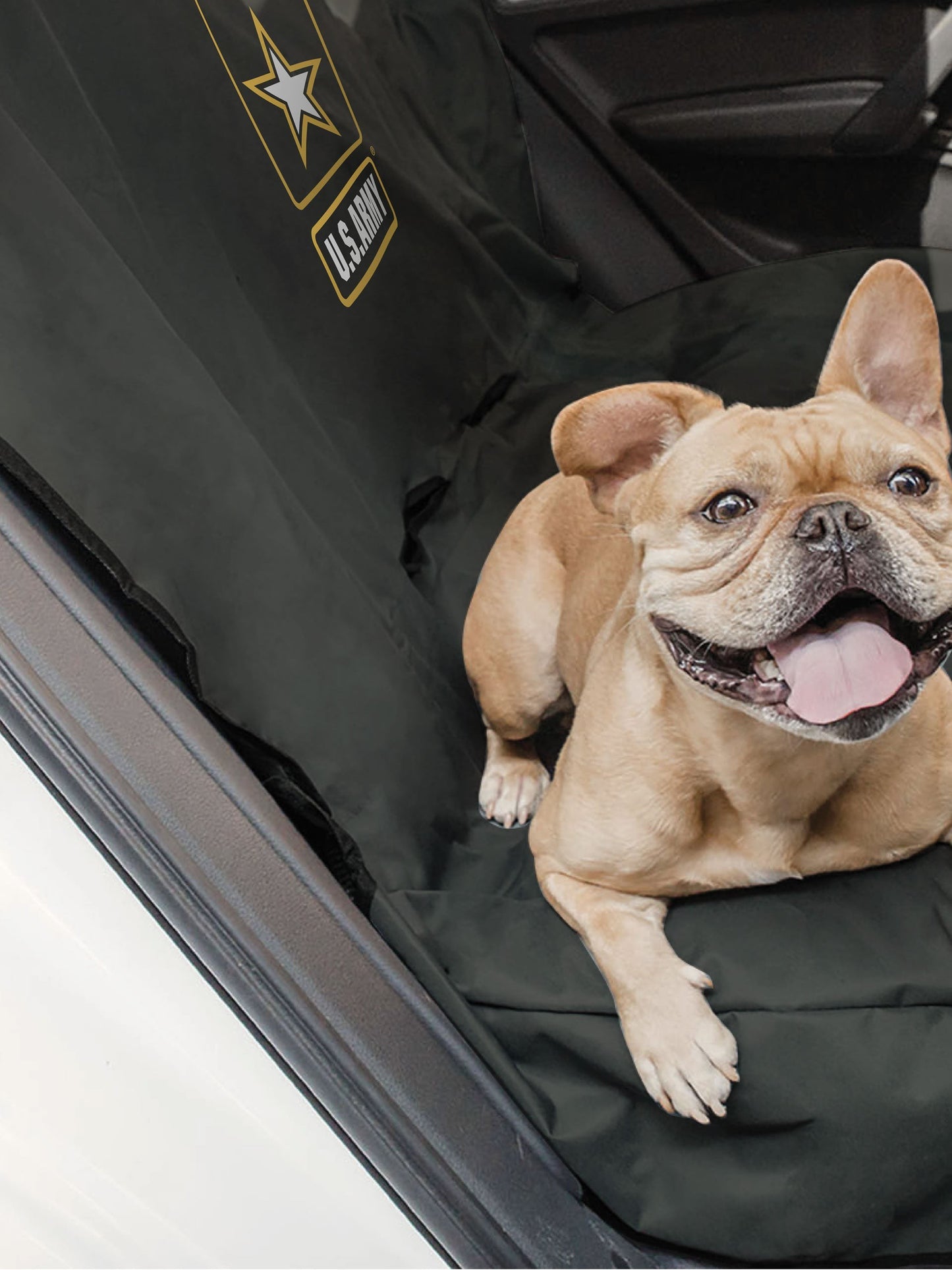 US Army Car Bench Seat Pet Cover - Dark Camo