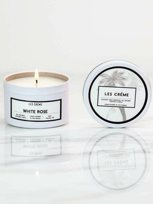 White Rose Scent Coconut Wax Candle