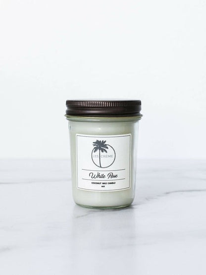 White Rose Scent Coconut Wax Candle