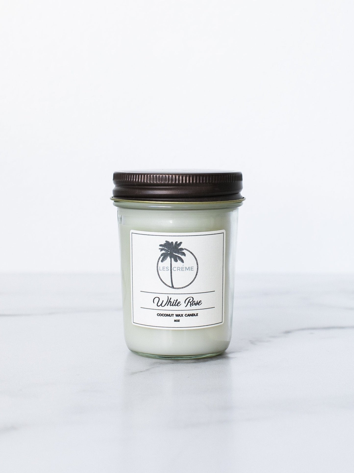 White Rose Scent Coconut Wax Candle