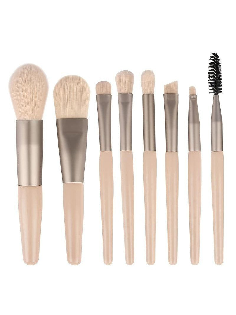 8-piece Makeup Brush Set Portable Travel Set Soft Hair Makeup Brush