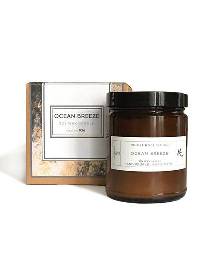 Ocean Breeze Scented Soy Wax Candle