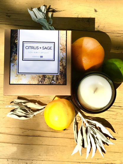 Citrus + Sage Soy Wax Candle