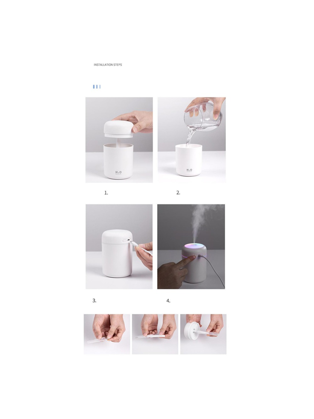 Portable Air Humidifier Aroma Essential Oil Diffuser