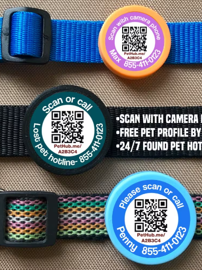 Wholesale Pack of 20 QR Code Pet ID Tags With Free Pet Profile