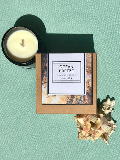 Ocean Breeze Scented Soy Wax Candle