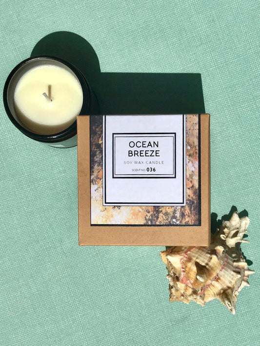 Ocean Breeze Scented Soy Wax Candle