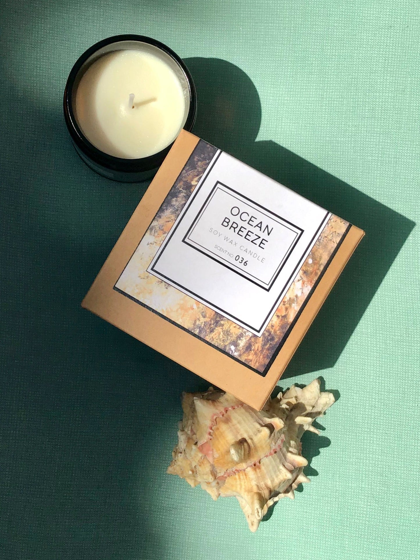 Ocean Breeze Scented Soy Wax Candle