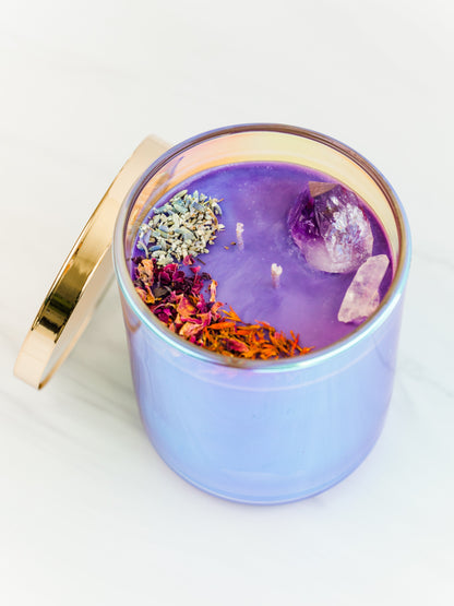 Vegan Soy Crystal Affirmation Candle | I AM