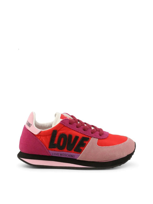 Pink Red Suede Sneakers