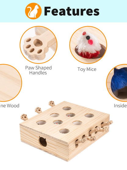 Mewoofun 8 Holes Cat Toy