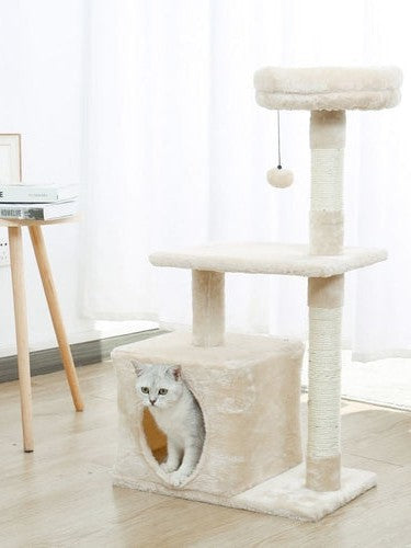 Cat Tree House 3 Tier Scratching Post