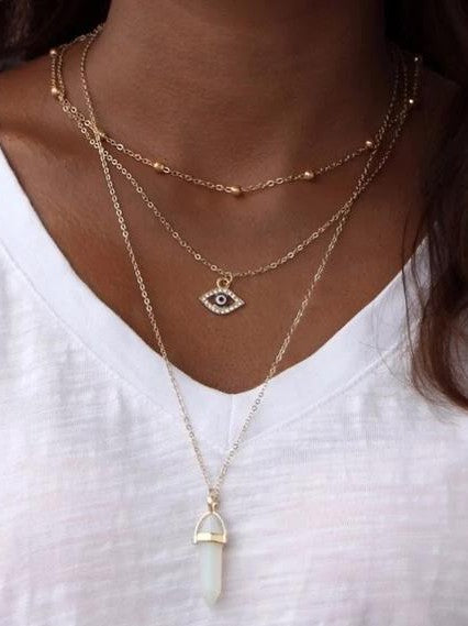 All Seeing Eye Multilayer Necklace