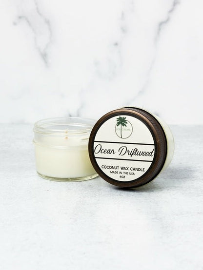 Ocean Driftwood Scent Coconut Wax Candle