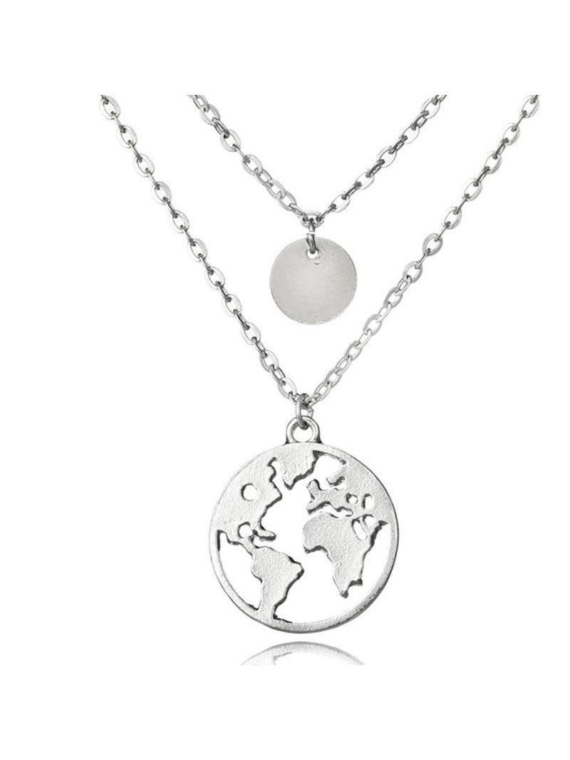 World Map Necklace