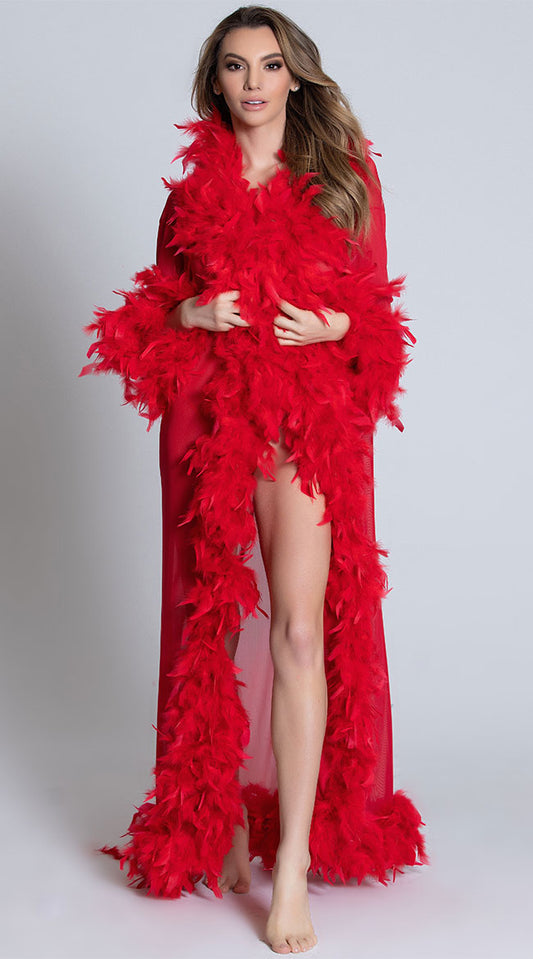 Deluxe Red Feather Robe - DUPLICATE SKU