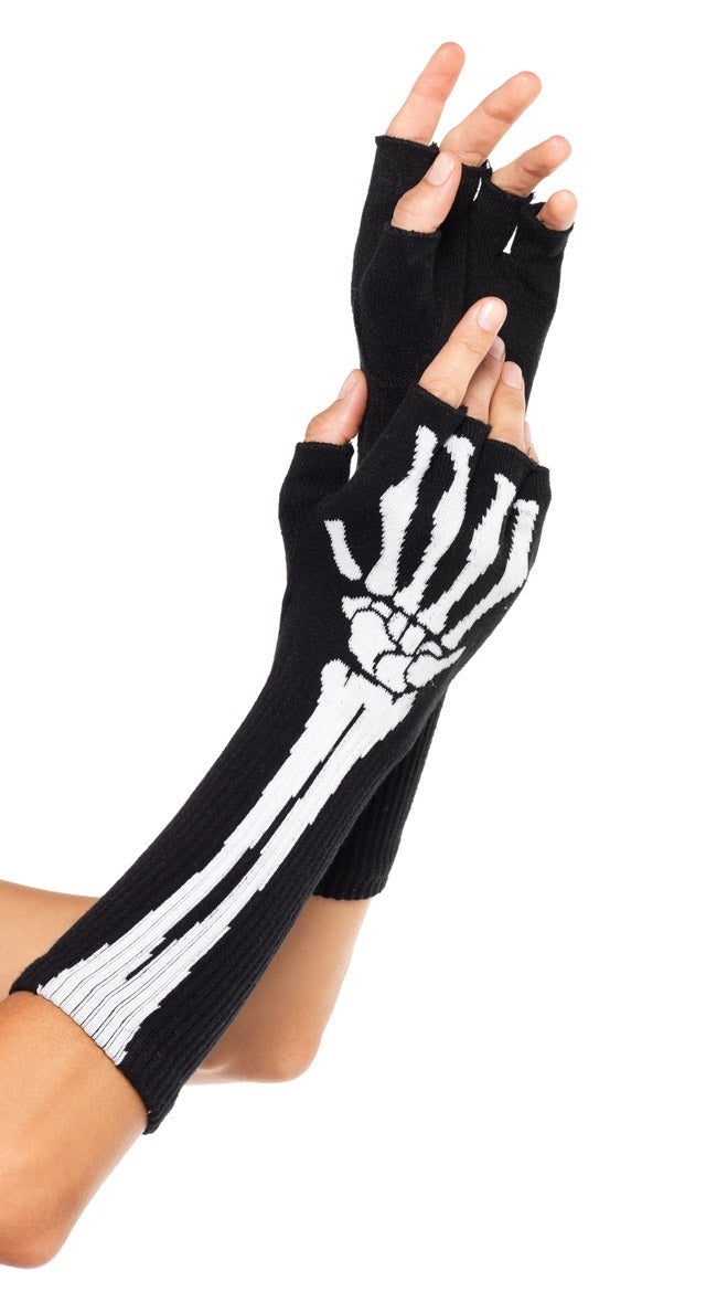 Conjunto de guantes sin dedos Arm Skeleton