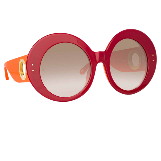 Paco Rabanne Donyale Óculos de sol grandes - Vermelho