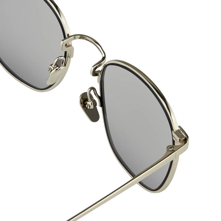 Óculos de sol quadrados Simon C2 - ouro branco/prata